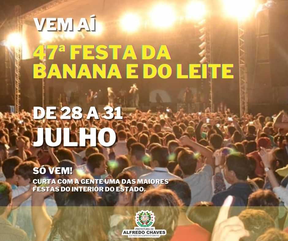 Alfredo Chaves Portal de Turismo Vem aí a Festa da Banana e do